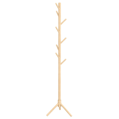 Coat Rack Bamboo Coat Stand with 8 Hooks for Handbags, Natural