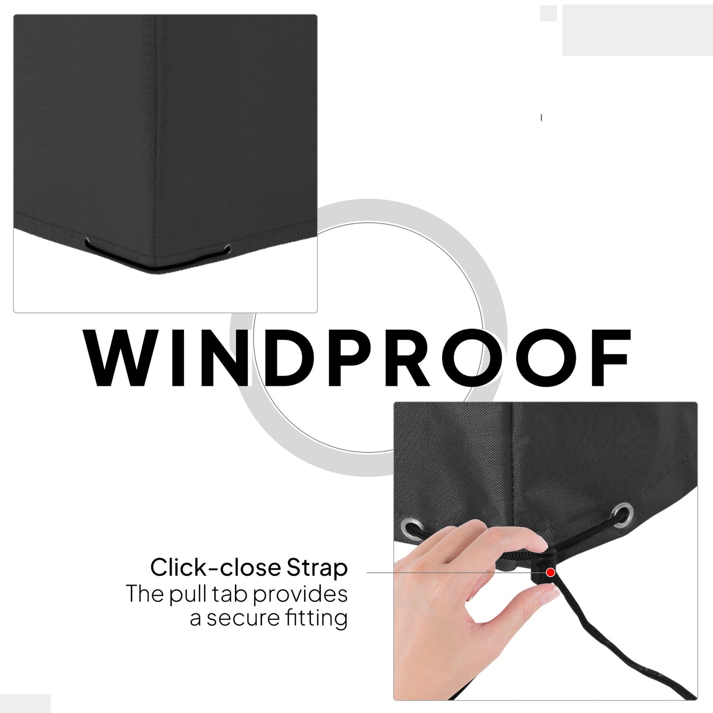 275x205cm Outdoor Furniture Protective Cover Black
