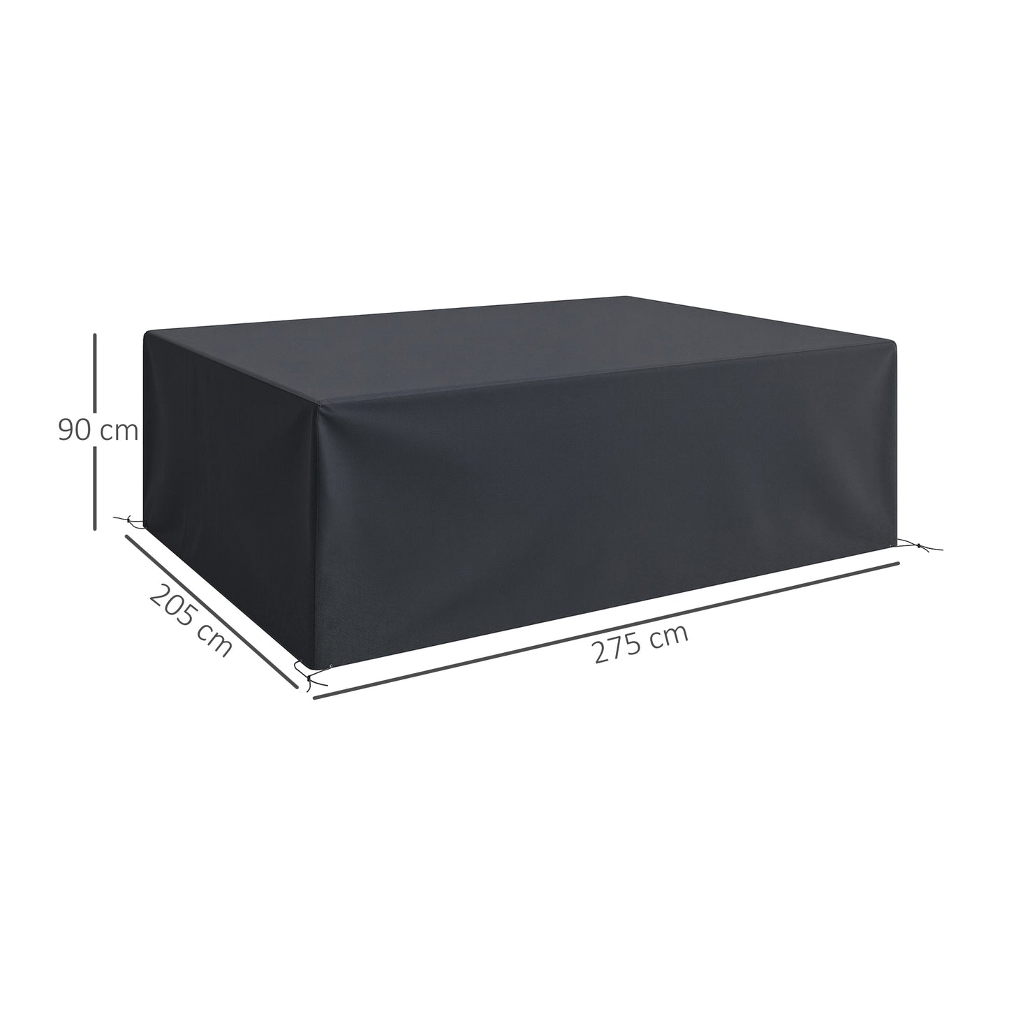 275x205cm Outdoor Furniture Protective Cover Black