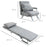 2-In-1 Design Single Sofa Bed Sleeper, Foldable Armchair Bed Lounge Couch w/ Pillow, Grey