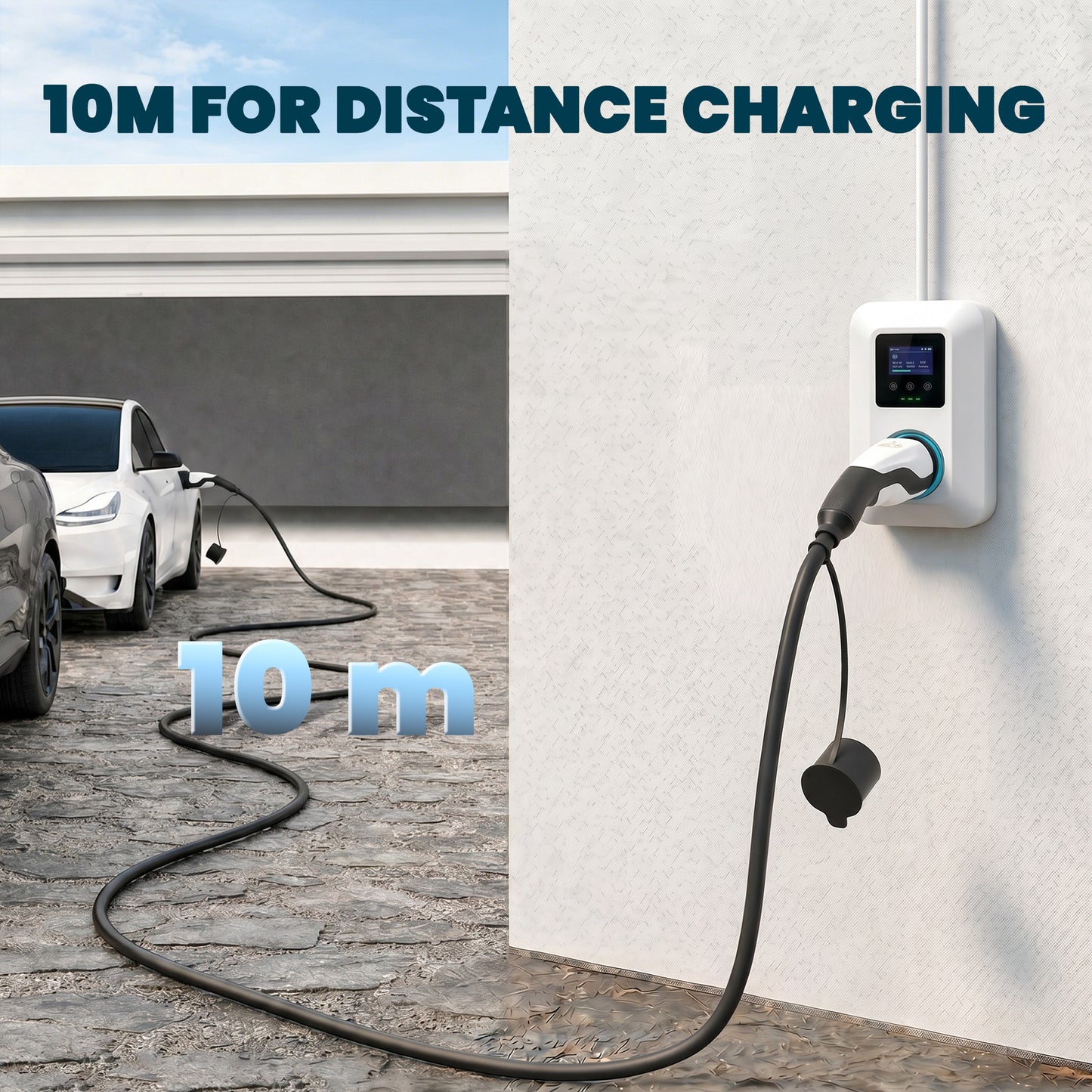 Type 2 EV Charging Cable, 22kW, 32A, Mode 3, 3-Phase, 10m