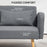 Convertible Sofa Bed Settee with Cushions, Adjustable Backrest, Grey