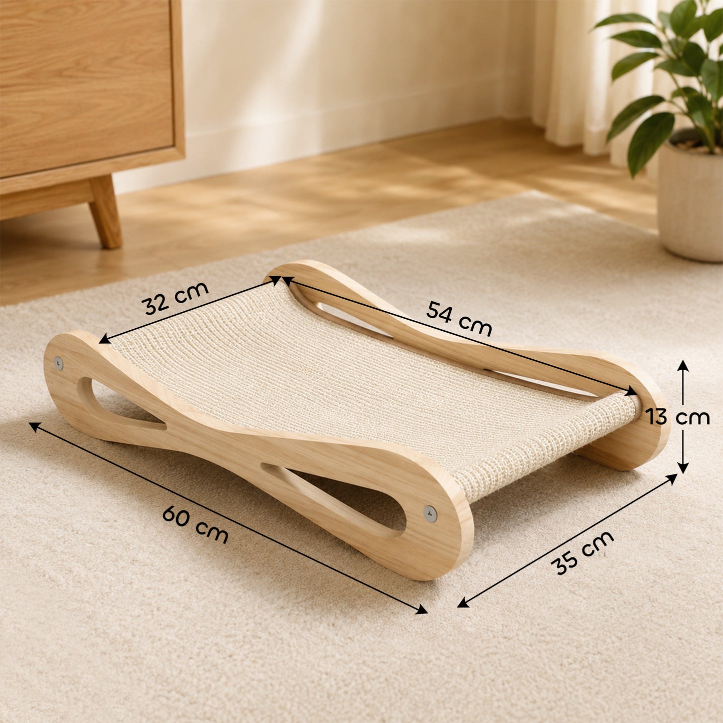 2 in 1 Sisal Cat Scratcher Bed Cat Scratching Board and Lounger