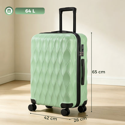 24Inch Suitcase Hard Shell Checked Luggage with TSA Lock, Green