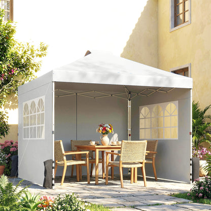 Pop Up Canopy Waterproof Height Adjustable 3 x 3 (m) White