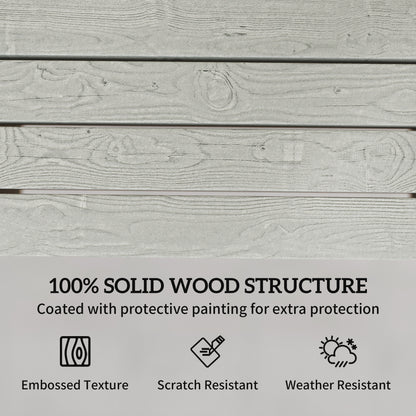 Garden Loveseat, Embossed Wood Jack and Jill Garden Seat, Grey