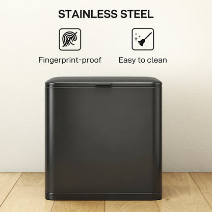 8L Hanging Kitchen Bin, Rubbish bin w/ Stay-Open Lid for Under Sink