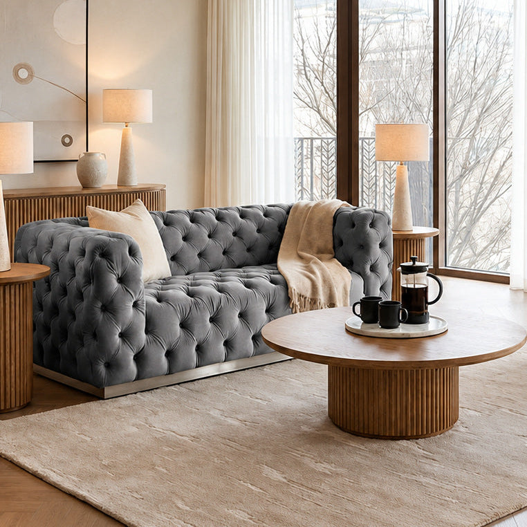Frankfurt Two Seat Sofa - Dove Grey
