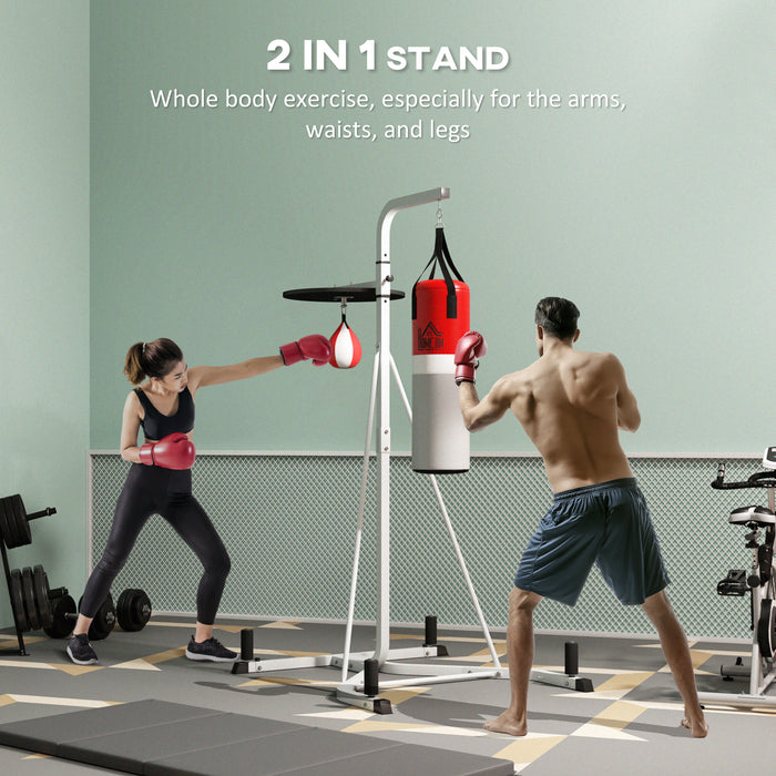 Punchbag & Speedball Boxing Station Frame Freestanding, White