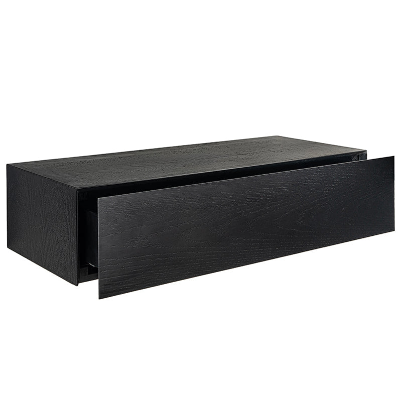 Inga Black Oak Floating Console Table