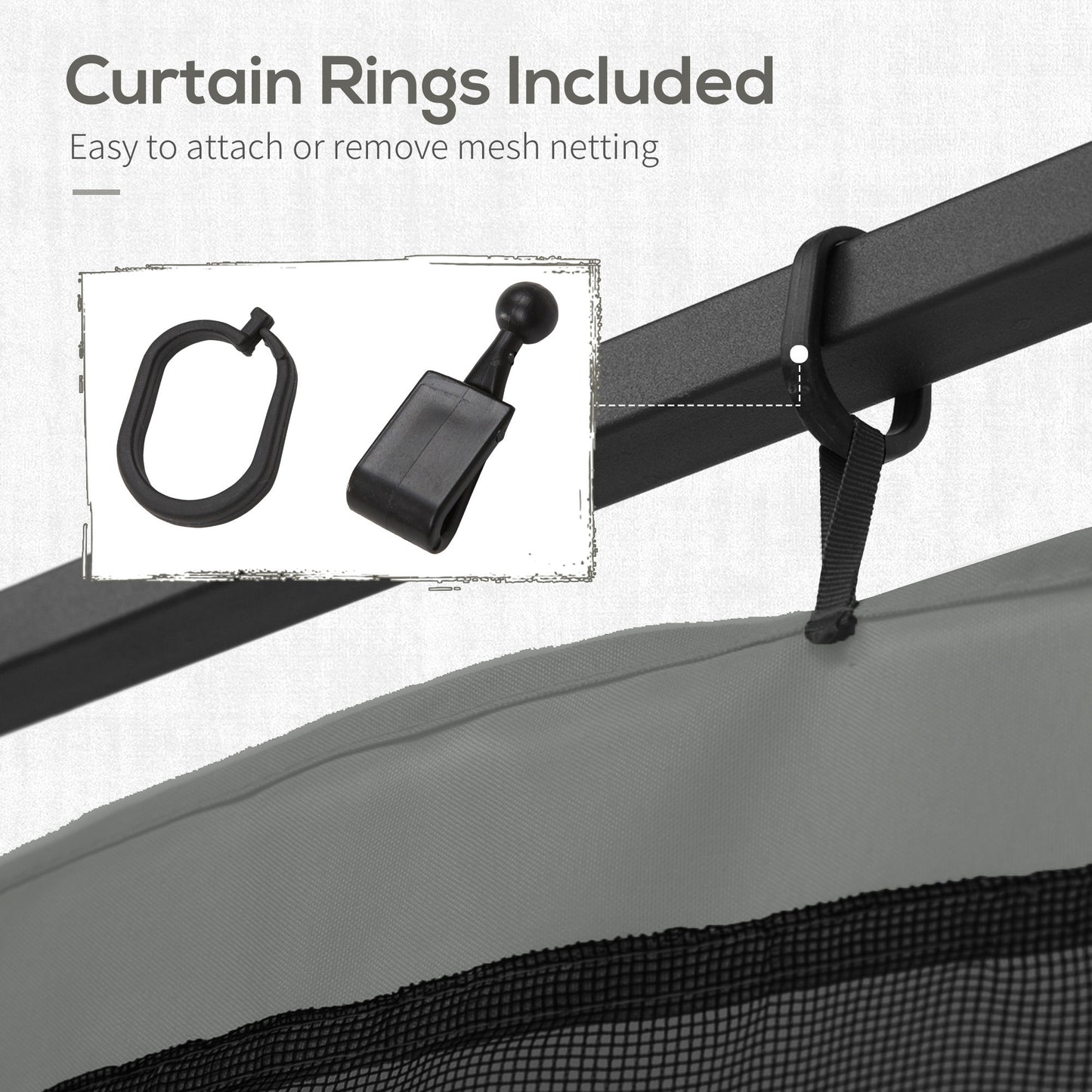 352 x 207cm Universal Replacement Gazebo Mesh Netting Screen Walls