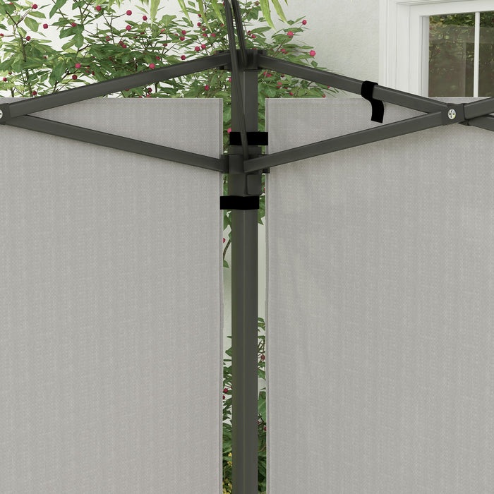 Gazebo Side Panels, Sides Replacement with Window for 3x3(m) or 3x6m Gazebo Canopy, 2 Pack, White