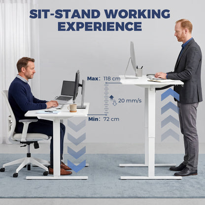 Standing Desk Memory Control Adjustable White