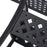 90cm Square Garden Table with Umbrella Hole, Aluminium Grid Motif Outdoor Dining Table for Garden Patio, Black