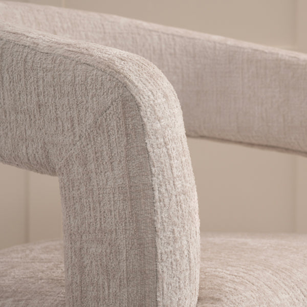 Madison Dining Chair - Light Taupe - Black frame