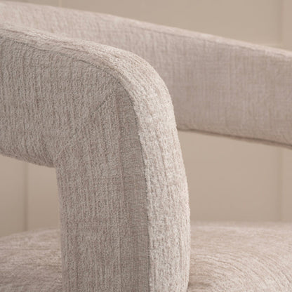 Madison Dining Chair - Light Taupe - Black frame