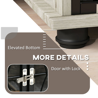 44.5" Dog Crate Furniture End Table w/ Cushion for Extra Large Dogs