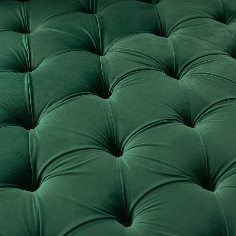 Frankfurt Loveseat - Bottle Green - Brass Base
