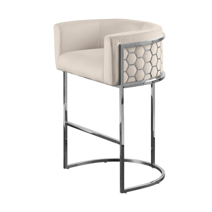 Alveare Counter Stool Silver - Chalk