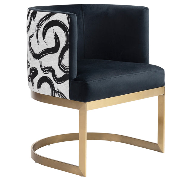 Suki Dining Chair – Brushed Brass Base