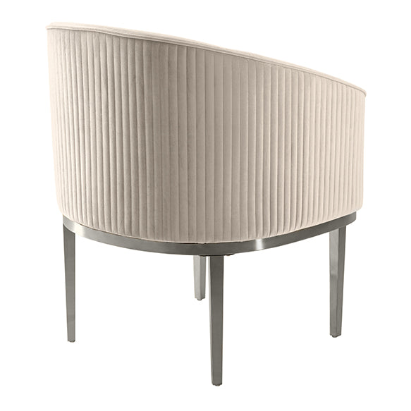 Ella Dining Chair - Chalk - Silver Base
