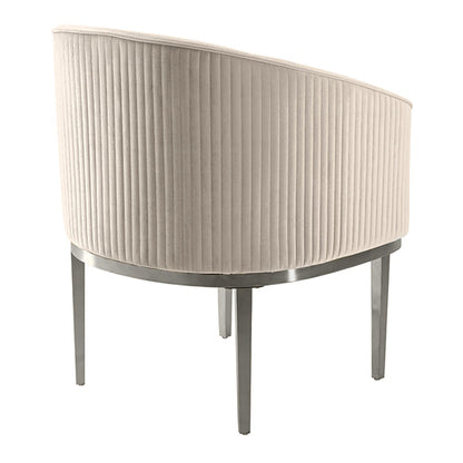 Ella Dining Chair - Chalk - Silver Base