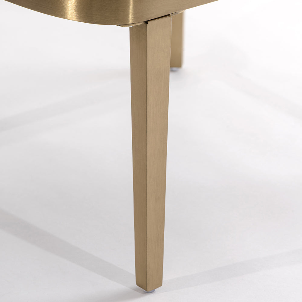 Ella Dining Chair - Black - Brass Base