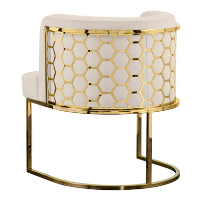 Alveare Dining Chair Brass - Chalk