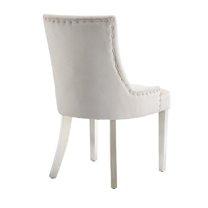 Torino Dove Grey Dining Chair with Stainless Steel Legs