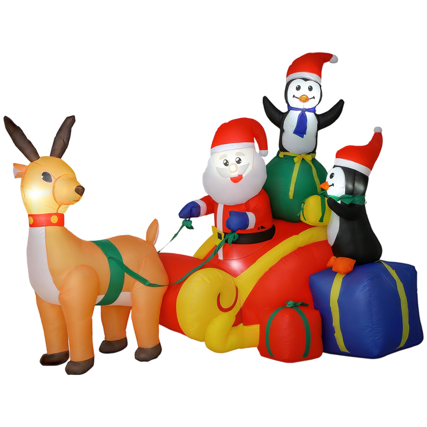 Blow Up Outdoor Christmas Decoration with Built-in LED Lights