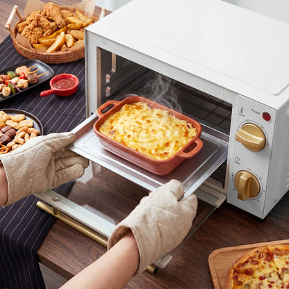 Mini Oven 9L Countertop Toaster Oven with Timer Control 750W White