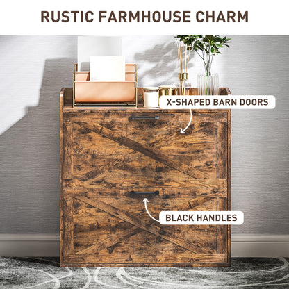 Narrow Shoe Cabinet Farmhouse Slim Shoe Storage Cabinet Rustic Brown