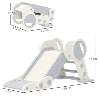 Foldable Kids Slide, Baby Slide for 1.5-3 Years, Grey