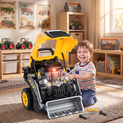 Kids Truck Engine Toy with Spray, Lights, Sounds for 3-6 Years
