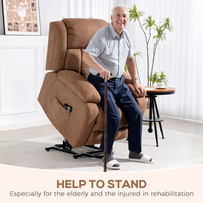 Power Lift Recliner Chair, Lift Chair for Elderly with Massage, Brown