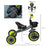 AIYAPLAY Kids Trike, Tricycle, with Adjustable Seat, Basket, Bell, for Ages 2-5 Years - Black