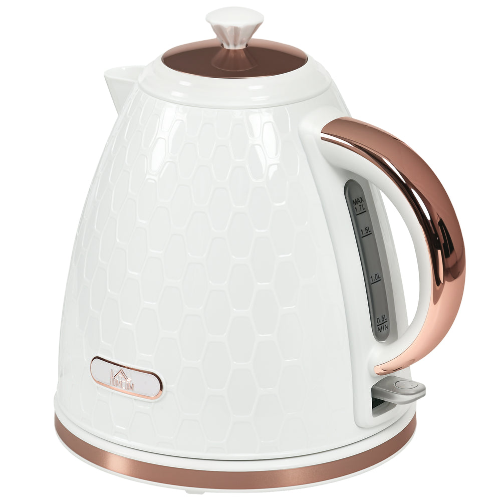 Electric Kettle, Fast Boil, 1.7L, 3kW, Swivel, Auto Shut-off, Cream