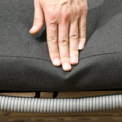 5 Piece Rattan Garden Furniture Set with Sofa, Coffee Table, Grey