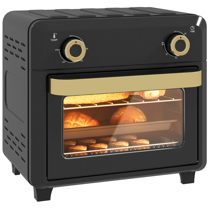 10L Air Fryer Oven, Electric Oven, Grill, Roast, Bake, 1000W, Black