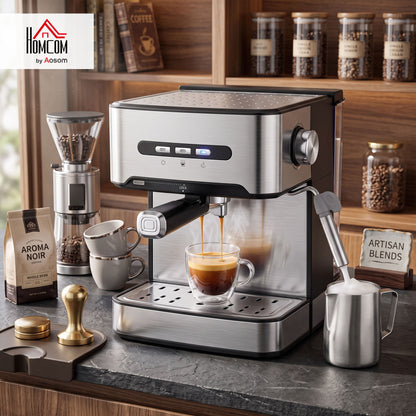 Espresso Machine, 20-Bar, Semi Automatic, Black