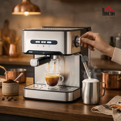 Espresso Machine, 20-Bar, Semi Automatic, Black