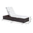 Rattan Recliner Lounger Garden Furniture Sun Lounger Recliner Bed Chair Reclining Patio Wicker Brown