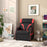 2 in 1 Kids Armchair Recliner, PU Leather, for 3-9 Years Old, Black