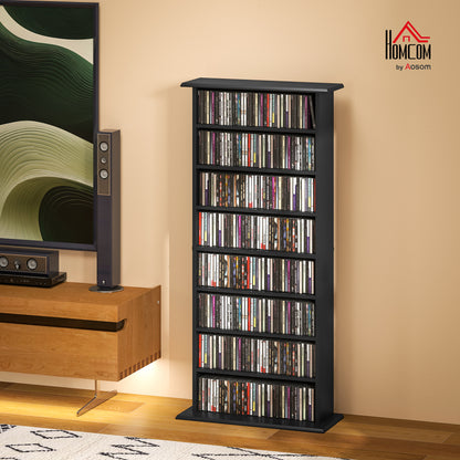 CD Storage Unit DVD Tower Blu-ray Storage Shelf for Living Room Black