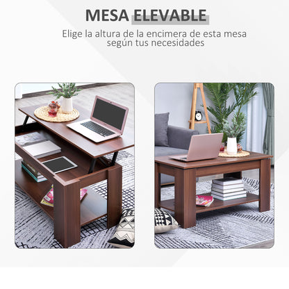 100cm Modern Lift Up Top Coffee Table Desk Hidden Storage Bottom Shelf