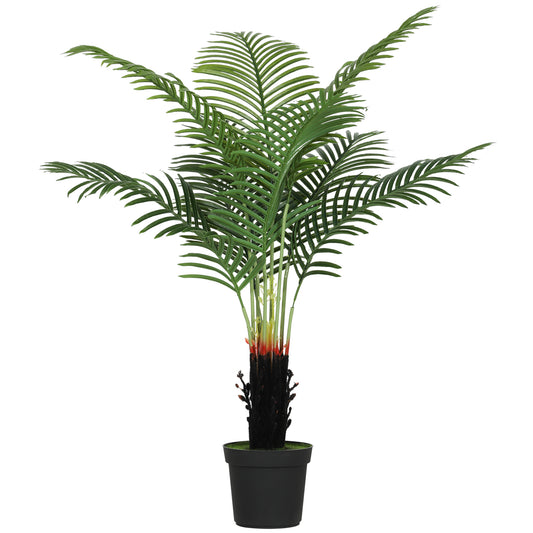 120cm Artificial Areca Palm Tree with PE Leaves and Flocked Soil