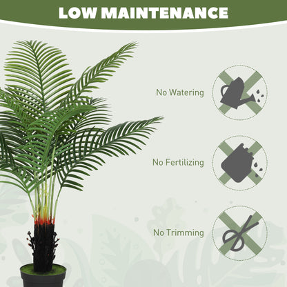 120cm Artificial Areca Palm Tree with PE Leaves and Flocked Soil