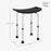 Aluminium Shower Stool w/ Adjustable Height Non-Slip Bath Stool Black