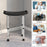 Aluminium Shower Stool w/ Adjustable Height Non-Slip Bath Stool Black