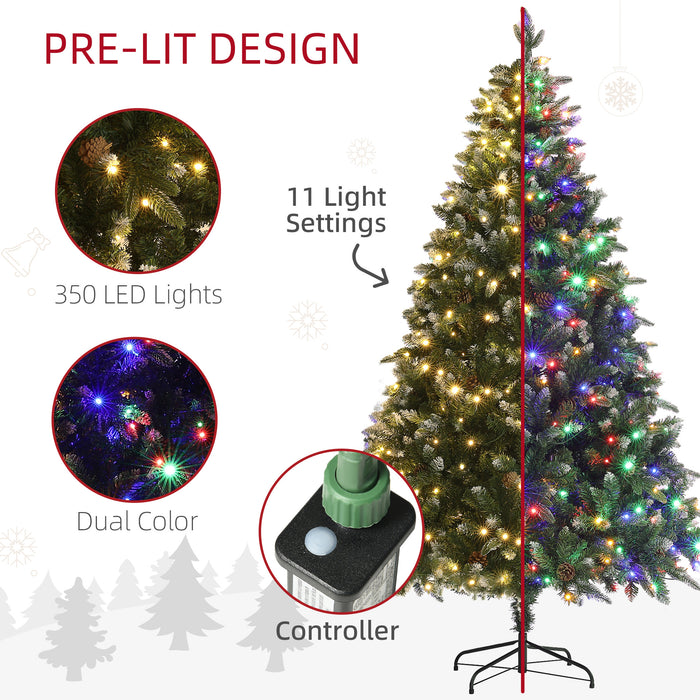 6 Ft Artificial LED Christmas Tree with Metal Base, Hinged Branches